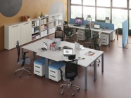 Стол эргономичный левый на металлоопорах POINTEX New Line NLN36322624 Дуб шамони светлый