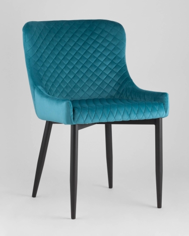 Стул мягкий Stool Group Ститч велюр Темно-бирюзовый