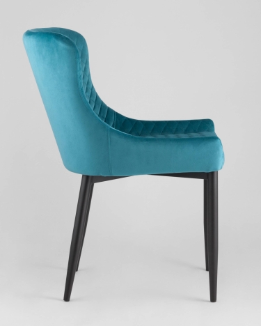Стул мягкий Stool Group Ститч велюр Темно-бирюзовый