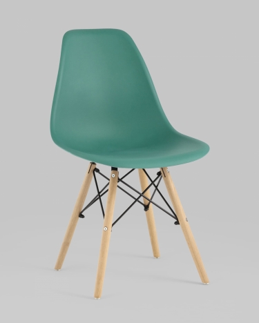 Стул Stool Group Eames DSW 4 шт. Серо-зеленый