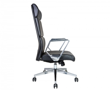 Конференц-кресло Лондон Люкс ZR8637H-408 black PU Черный