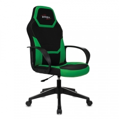Кресло компьютерное BRABIX Alpha GM-018 Черное/зеленое