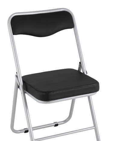 Складной стул Stool Group Джонни silver экокожа Черный