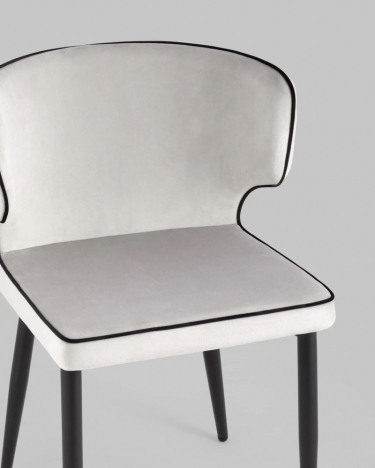 Стул Stool Group Матео с кантом велюр Светло-серый