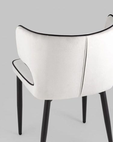 Стул Stool Group Матео с кантом велюр Светло-серый