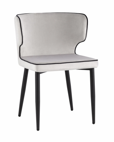 Стул Stool Group Матео с кантом велюр Светло-серый