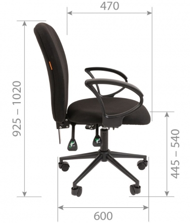 Офисное кресло Chairman CHAIRMAN 9801 BLACK C-2 Серый