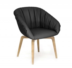 Кресло для посетителя ALMA WOOD SOFT L3 oak Dakota black