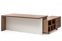 Стол на опорной тумбе L203 Profoffice TERRA 107/DB/W3/DB/DB.W3.07 Капучино