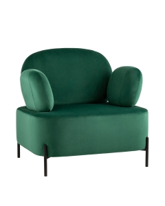 Кресло Кэнди с подлокотниками велюр Зеленый