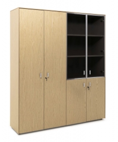 Шкаф комбинированный с гардеробом EXE 101 725 OAK 07 Дуб светлый Хром