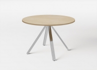 Стол для переговоров круглый Profoffice EXE 101 905 OAK 07 Дуб светлый Хром