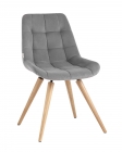 Стул Stool Group Флекс на деревянных ножках велюр Серый