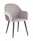 Стул Stool Group Новел велюр Светло-серый с темно-серой спинкой