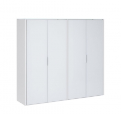 Каркас шкаф высокий, 4 двери GALA LIB4/980 WHITE GLASS Белый