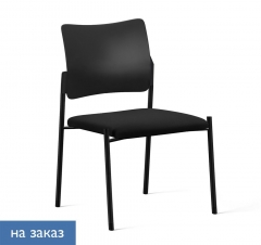 Кресло на черных опорах без подлокотников PINKO plastic 4legs black SLW 50 NoArms Черное