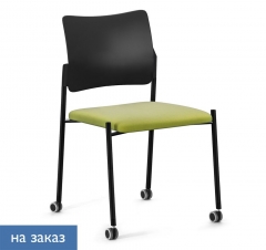 Кресло на колесах без подлокотников PINKO plastic cast black Kiton 08 noArms Зеленый Черный