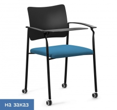 Кресло на колесах, со столиком PINKO plastic cast black SLW 58 Arms+WT Голубой Черный