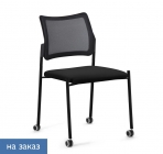 Кресло на колесах, без подлокотников Profoffice Pinko Mesh cast black SLW 58 noArms Черное