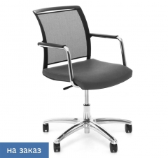 Кресло офисное Magna G black mesh ME35 Jade9502 Серое Хром