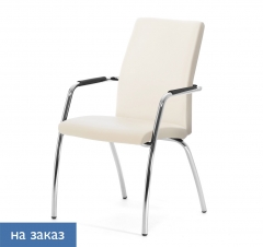 Кресло на 4-х опорах WELL_SEAT 4leg Ecotex 3027 Бежевый Хром