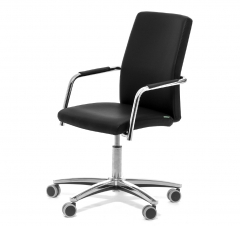 Кресло на крестовине WELL_SEAT 5starNew Ecotex 3001 black Черный Хром