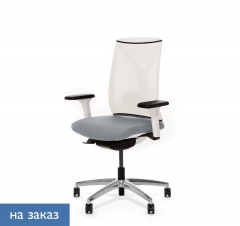 Кресло DION W Mesh W 870 4DW alum Jade9502 Серый Белый Хром