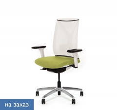 Кресло DION W Mesh W 870 4DW alum SLW 58 Зеленый Белый Хром