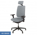 Кресло с подголовником Profoffice DION 870 1D black Jade9502 headrest Серый Черный