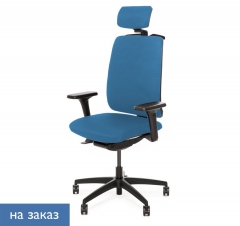 Кресло с подголовником DION 870 1D black Jade9502 headrest hanger Голубой Черный