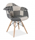 Кресло Stool Group Eames в стиле пэчворк Черно-белое