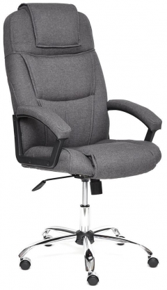 Кресло BERGAMO хром ткань, темно-серый, F68