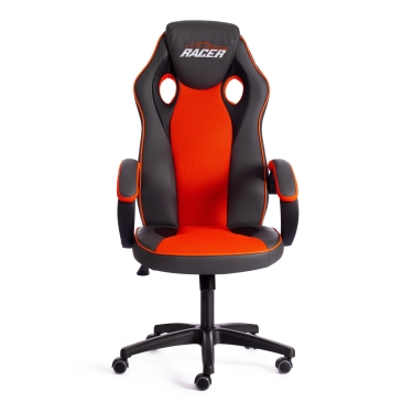 Кресло Tetchair RACER GT new кож/зам/ткань, металлик/оранжевый, 36/07