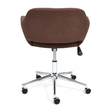 Кресло Tetchair MODENA хром флок , коричневый, 6