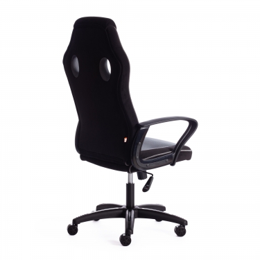 Кресло Tetchair RACER флок/ткань, черный/серый, 35/TW-12/карбон