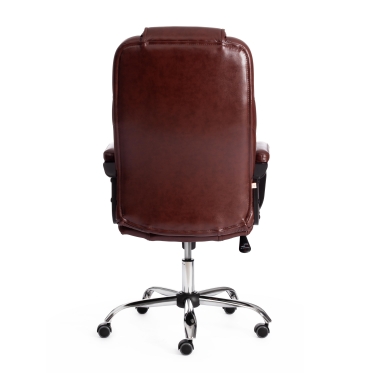 Кресло Tetchair BERGAMO хром 22 кож/зам, коричневый, 2 TONE
