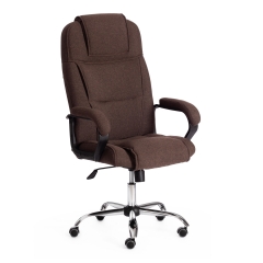 Кресло BERGAMO хром 22 ткань, коричневый, 3М7-147
