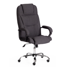 Кресло BERGAMO хром 22 ткань, темно-серый, F68