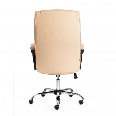 Кресло Tetchair MAXIMA Хром 22 кож/зам, бежевый, 36-34