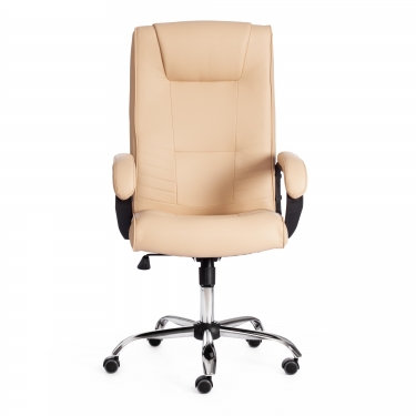 Кресло Tetchair MAXIMA Хром 22 кож/зам, бежевый, 36-34