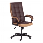 Кресло Tetchair TRENDY 22 кож/зам/ткань, коричневый/бронзовый, 36-36/21