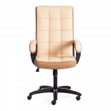 Кресло Tetchair TRENDY 22 кож/зам/ткань, бежевый/бронзовый, 36-34/21