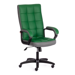 Кресло TRENDY 22 кож/зам/ткань, зеленый/серый, 36-001/12
