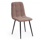 Стул Tetchair CHILLY MAX Велюр/металл , 45 х 54 х 90 см , серо-бежевый 08/черный