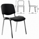 Стул STAFF Iso Lite CF-008, хром, ткань черная С-11