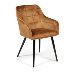 Кресло BEATA mod. 8266 металл/ткань, 56х60х82 см, коричневый G-062-61/черный