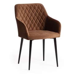 Кресло BREMO mod. 708 ткань/металл, 58х55х83 см, высота до сиденья 48 см, коричневый barkhat 11/черный