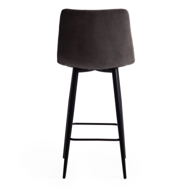 Стул полубарный Tetchair CHILLY mod. 7095пб ткань/металл, 53x44x94 см, высота до сиденья 66 см, темно-серый barkhat 14/черный