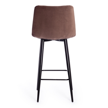 Стул полубарный Tetchair CHILLY mod. 7095пб ткань/металл, 53x44x94 см, высота до сиденья 66 см, коричневый barkhat 12/черный