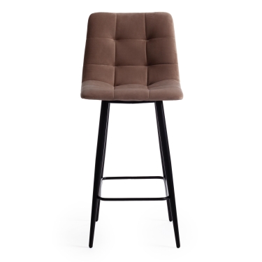 Стул полубарный Tetchair CHILLY mod. 7095пб ткань/металл, 53x44x94 см, высота до сиденья 66 см, бежевый barkhat 5/черный